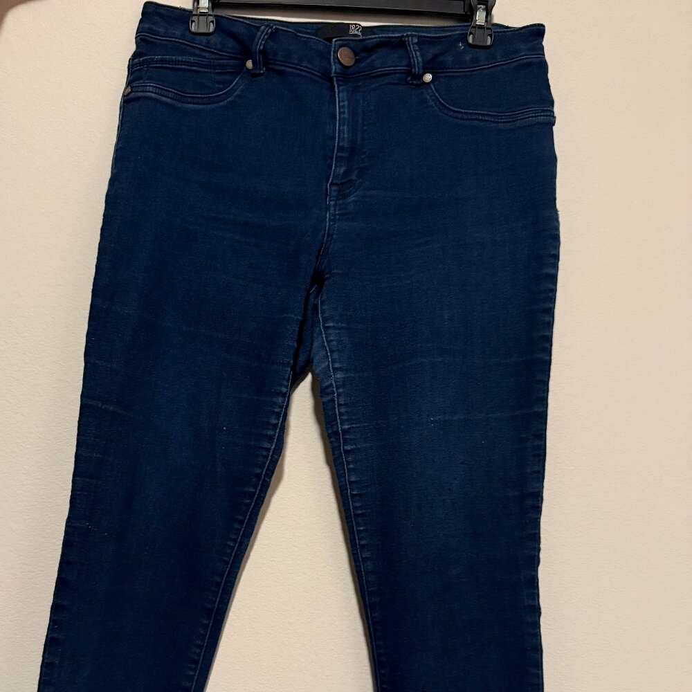 1822 Denim mid rise skinny taper jeans